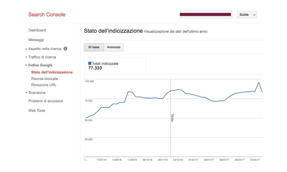 Search Console indicizzazione